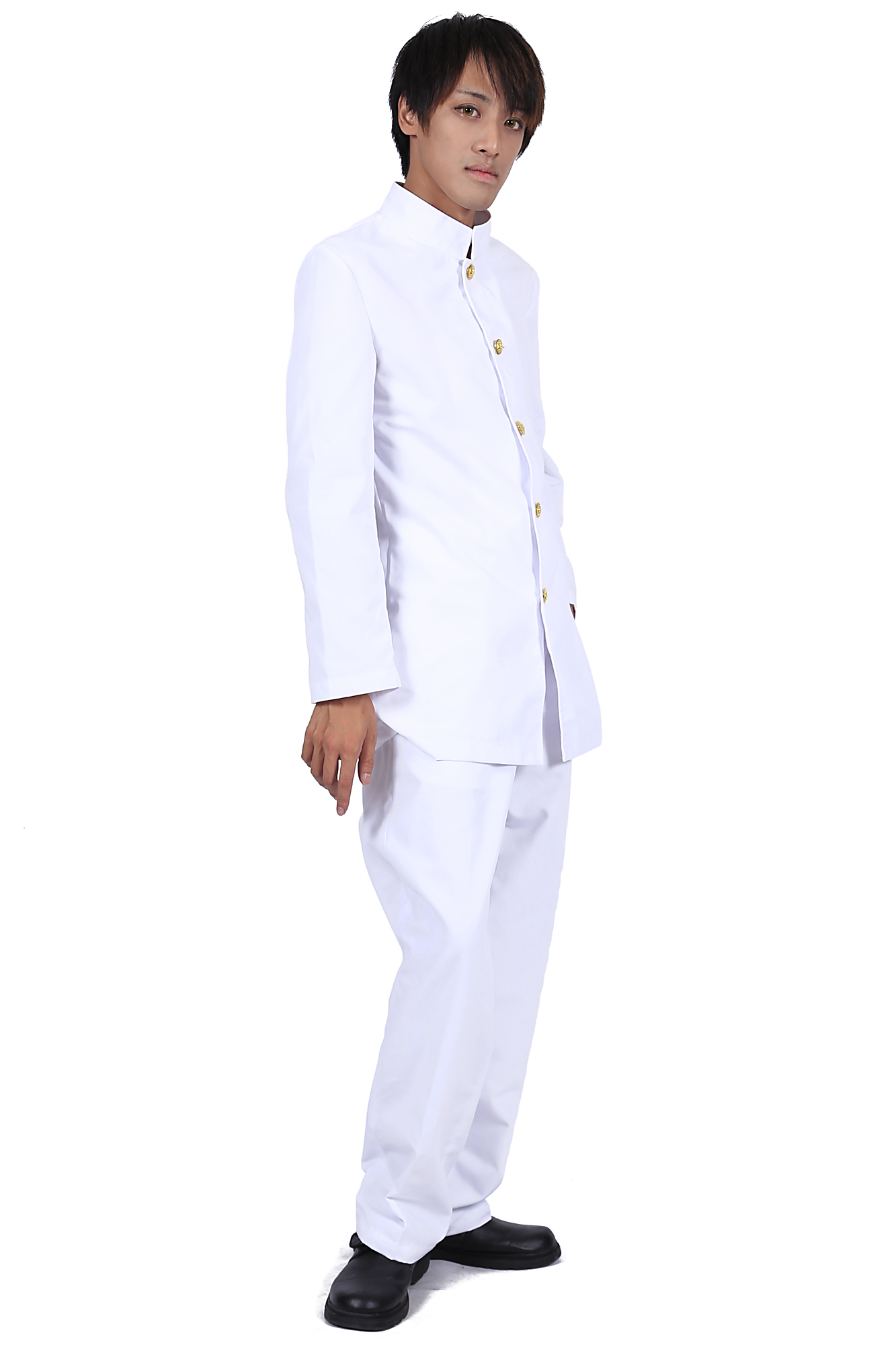 Japanese Anime Cosplay Costume White Male Formal School Uniform Outfit