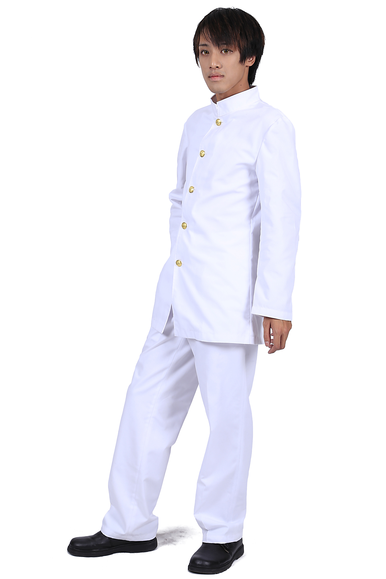 Japanese Anime Cosplay Costume White Male Formal School Uniform Outfit